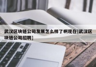 武汉区块链公司发展怎么样了啊现在[武汉区块链公司招聘]