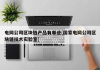 电网公司区块链产品有哪些[国家电网公司区块链技术实验室]